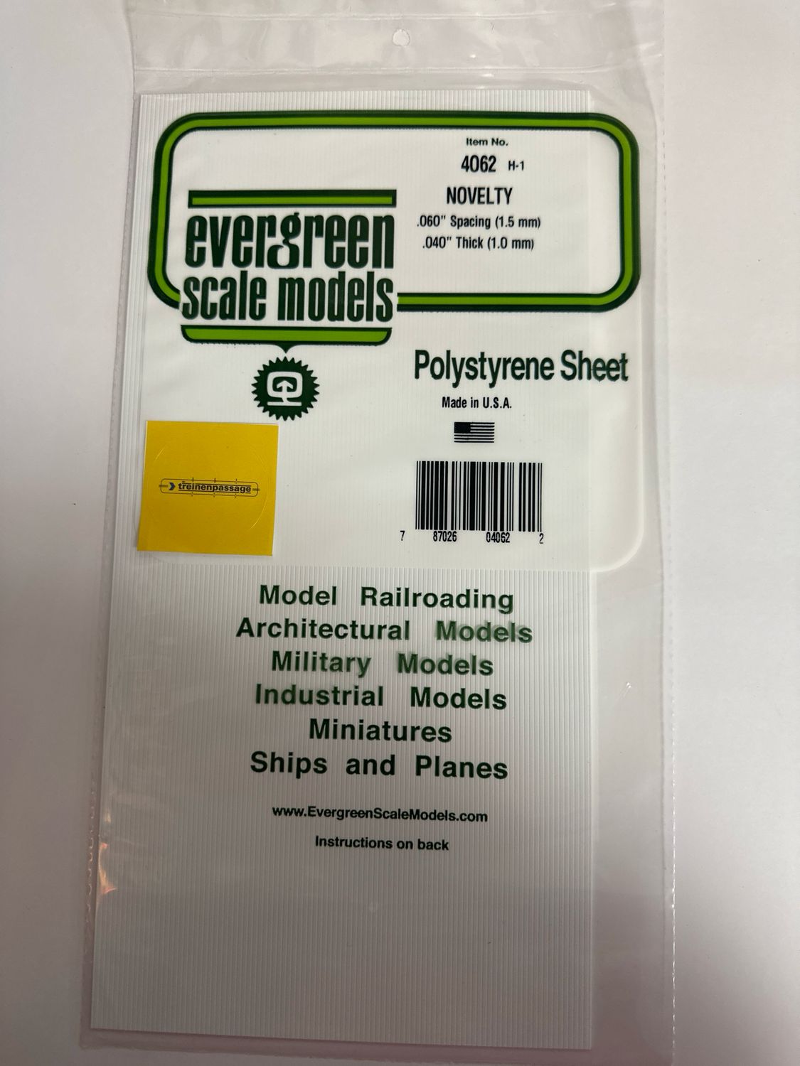 Evergreen 4062 - Schroten - 1mm dik - plankbreedte 1.5