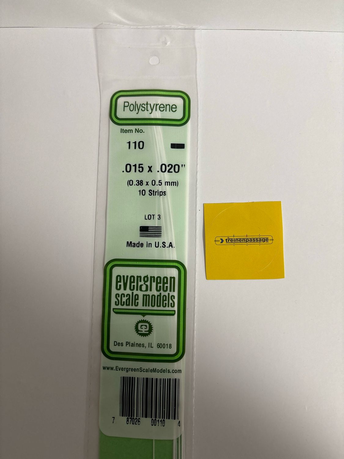 Evergreen 110 - Strip - L.355mm - 0.4x0.5