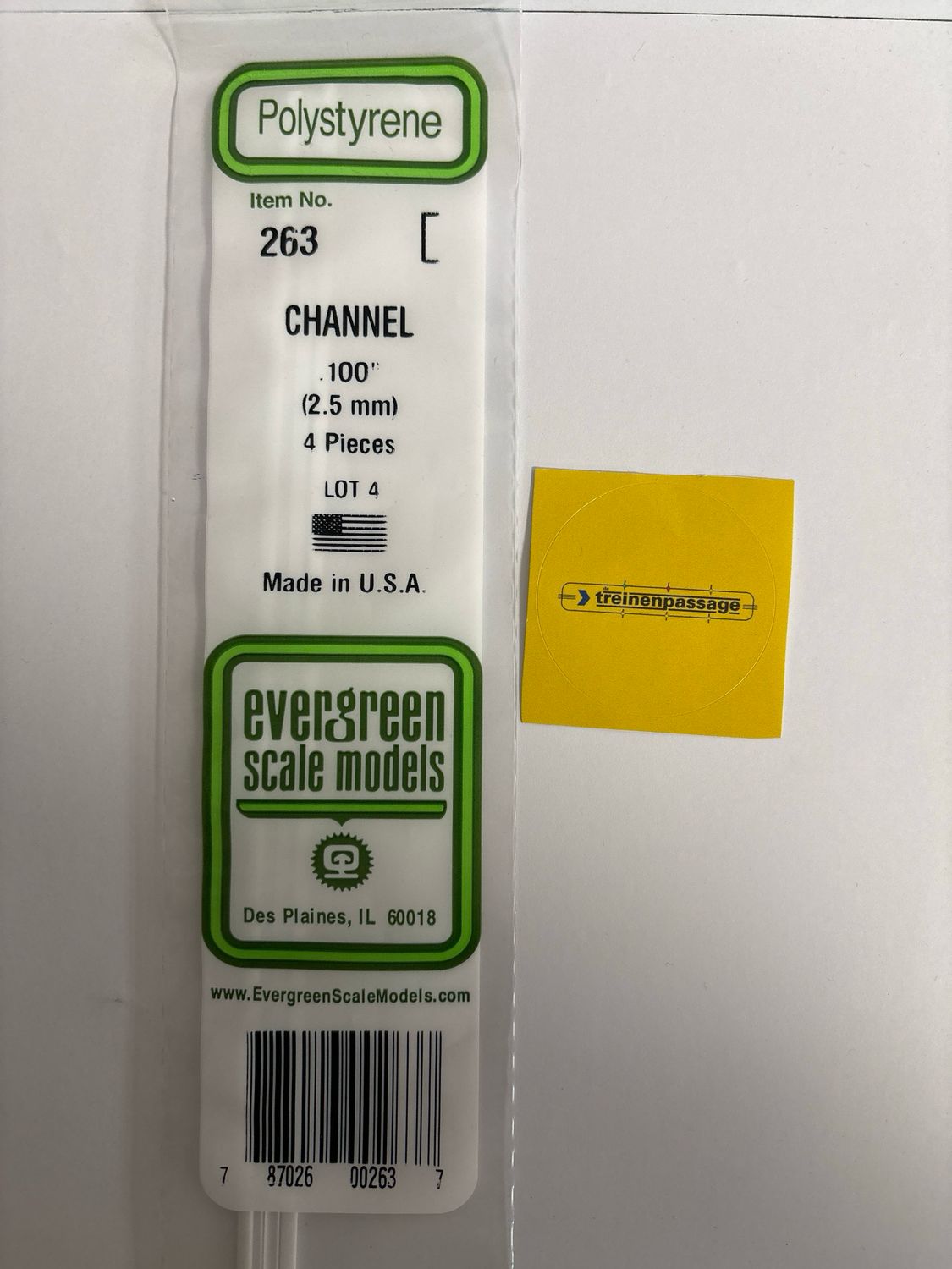 Evergreen 263 - U-profiel - 2,5