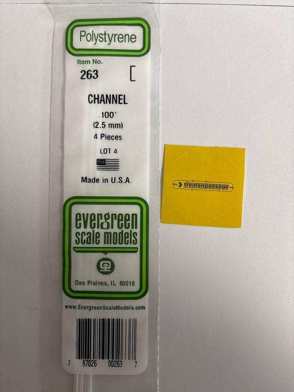 Evergreen 263 - U-profiel - 2,5