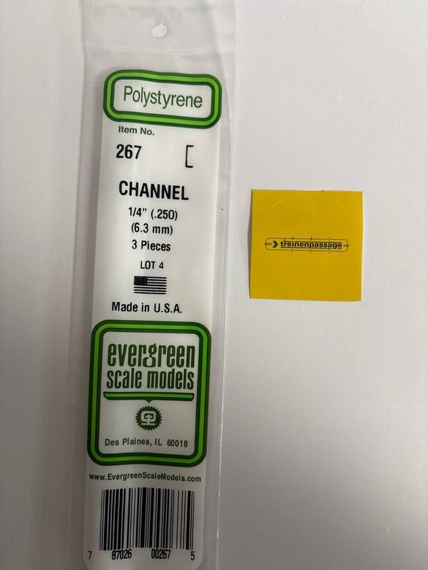 Evergreen 267 - U-profiel - 6,4