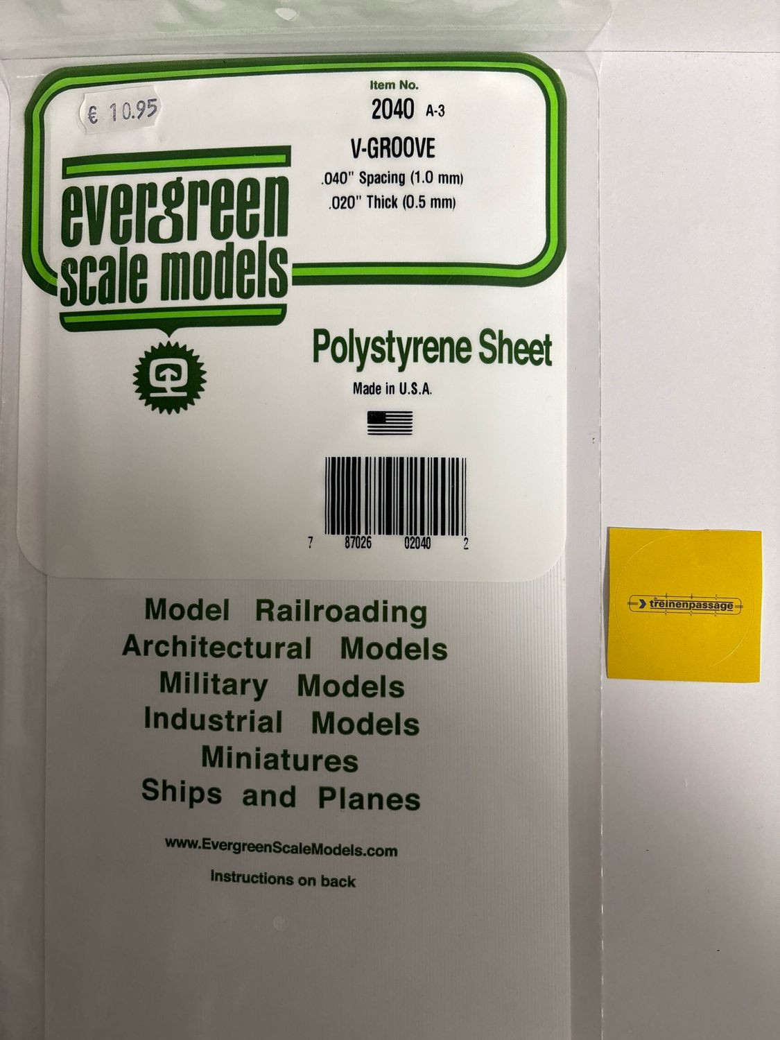 Evergreen 2040 - Gegroefd - 0.5mm dik - plankbreedte 1