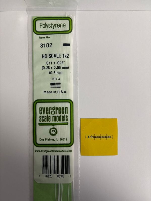 Evergreen 8102 - H0 Strip - 0,25x0,58
