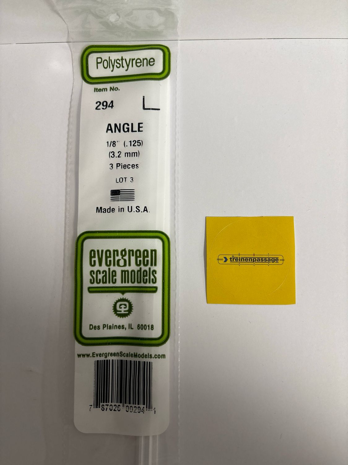 Evergreen 294 - Hoekprofiel - 3,2