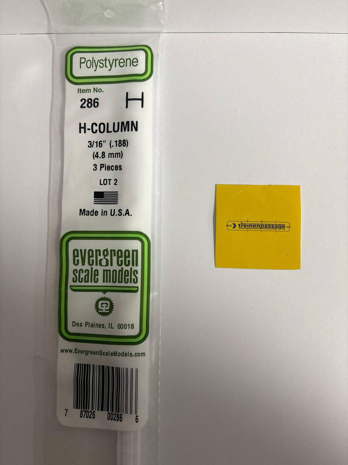 Evergreen 286 - H-Profiel - 4,8