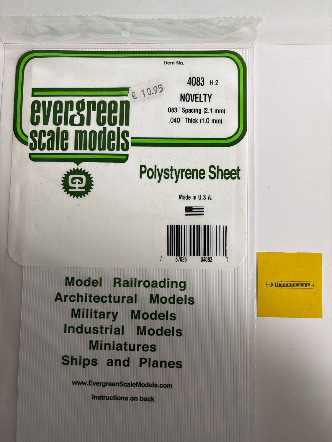 Evergreen 4083 - Schroten - 1mm dik - plankbreedte 2