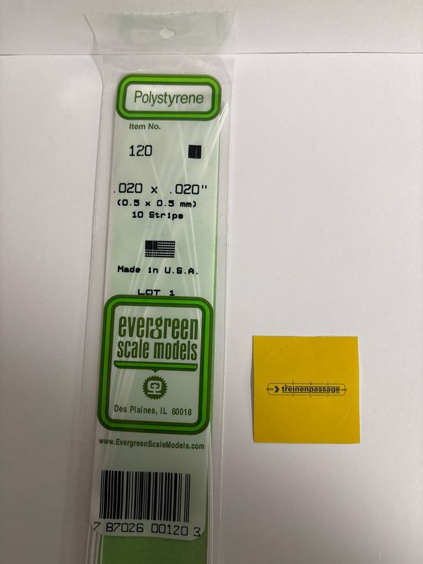 Evergreen 120 - Strip - L.355mm - 0.5x0.5