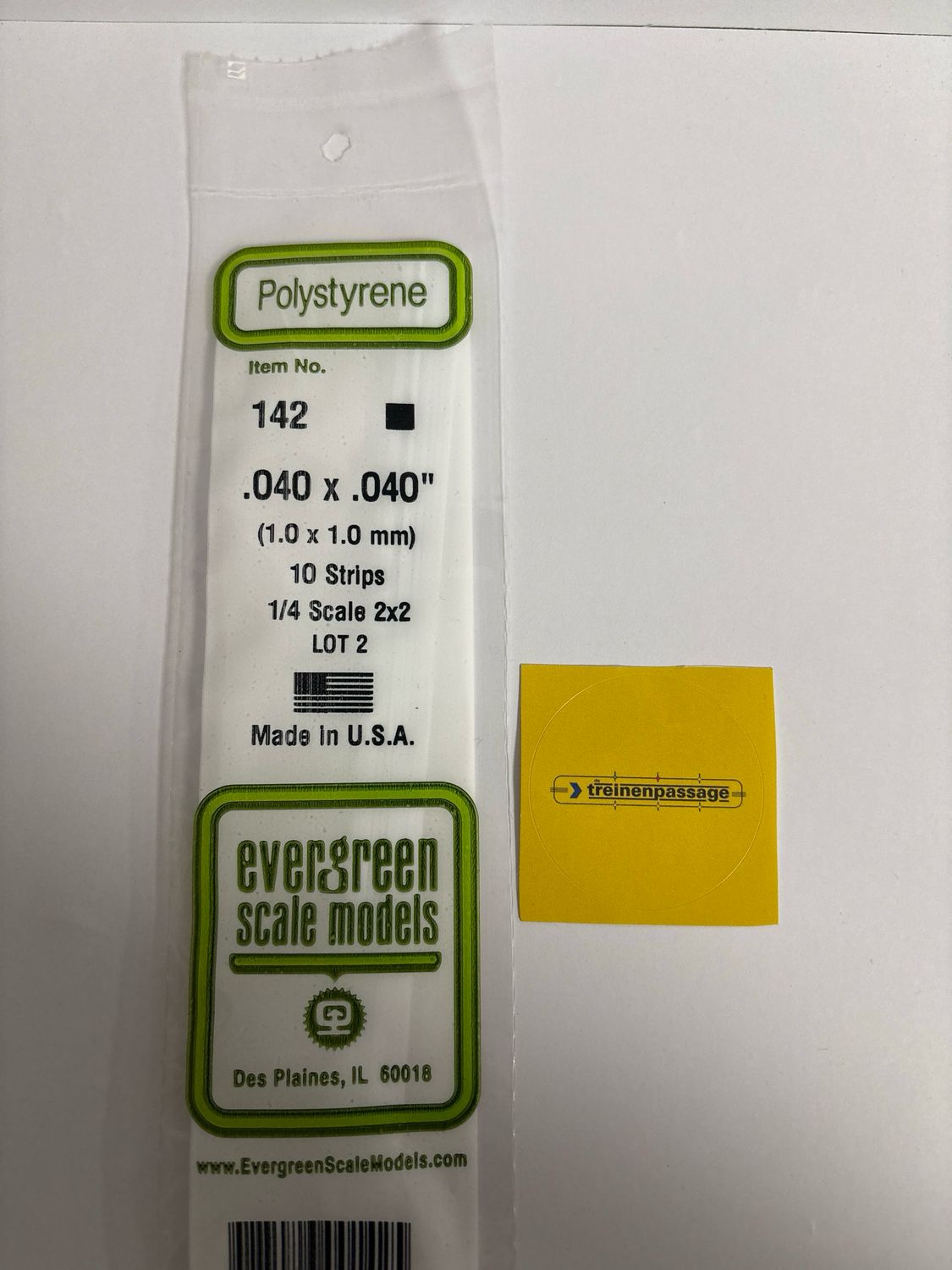 Evergreen 142 - Strip - L.355mm - 1x1