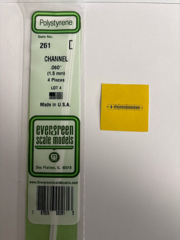 Evergreen 261 - U-profiel - 1,5