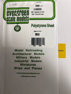 Evergreen 2060 - Gegroefd - 0.5mm dik - plankbreedte 1.5