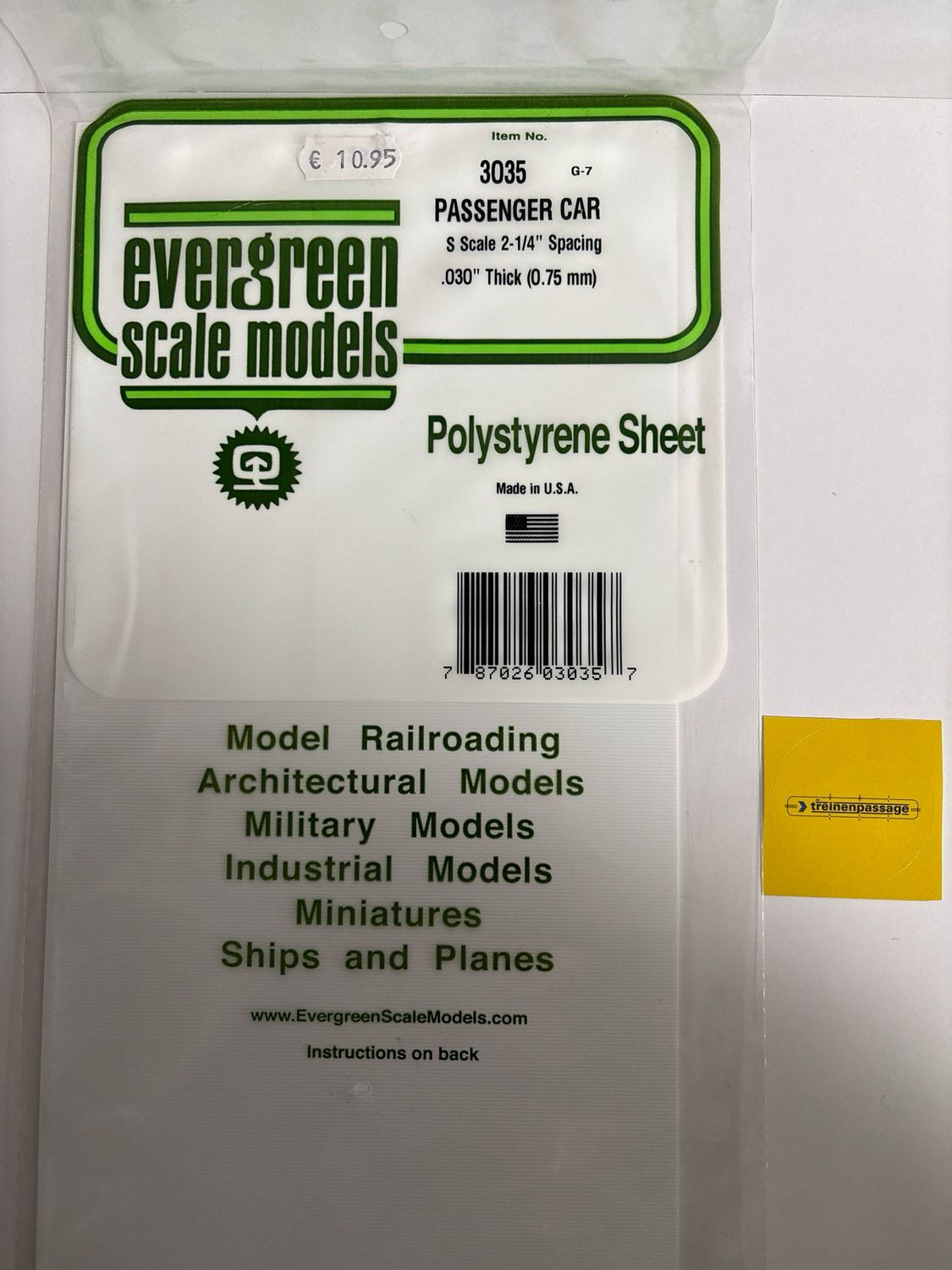 Evergreen 3035 - Gegroefd - 0.75mm dik - S pass. car sidi