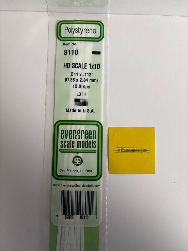 Evergreen 8110 - H0 strip - 0,25x2,84