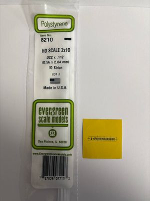 Evergreen 8210 - H0 Strip - 0,56x2,84