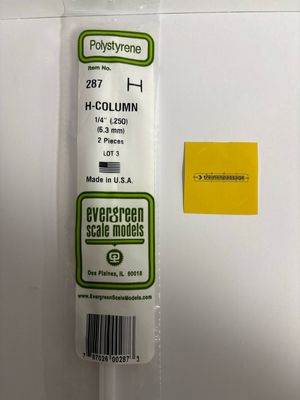 Evergreen 287 - H-Profiel - 6,3mm