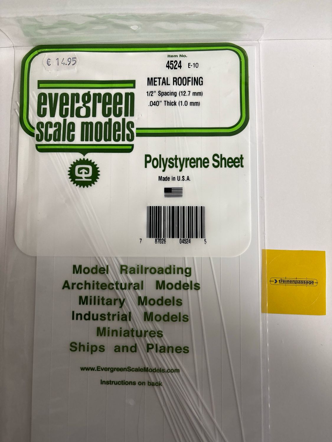 Evergreen 4524 - Standing Seam Roof - plankbreedte 12,7