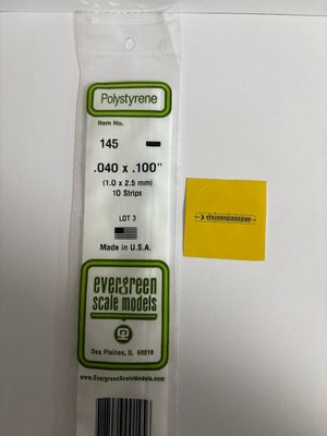 Evergreen 145 - Strip - L.355mm - 1x2.5
