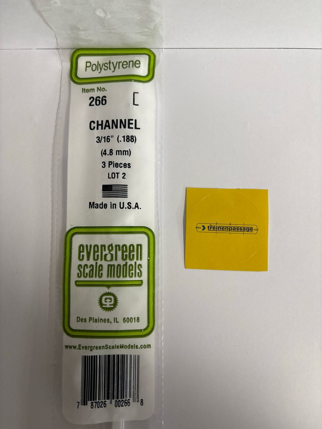 Evergreen 266 - U-profiel - 4,8