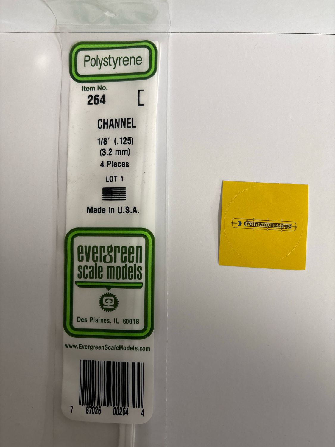 Evergreen 264 - U-profiel - 3,2