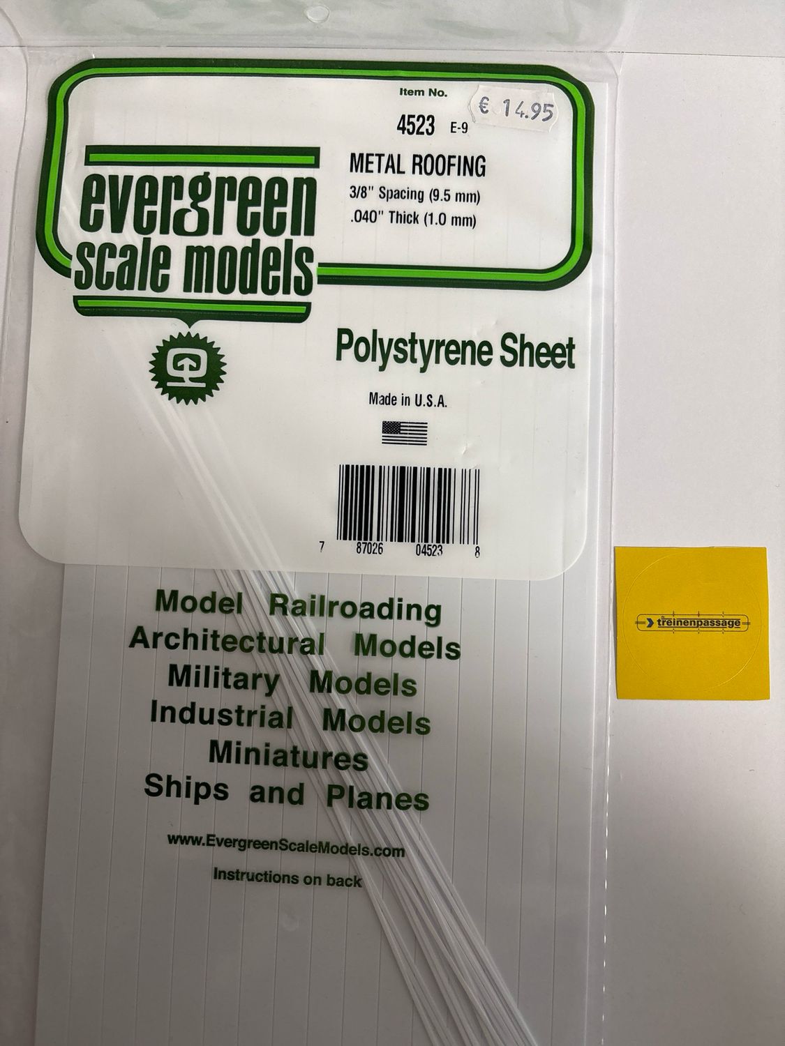 Evergreen 4523 - Standing Seam Roof - plankbreedte 9,5