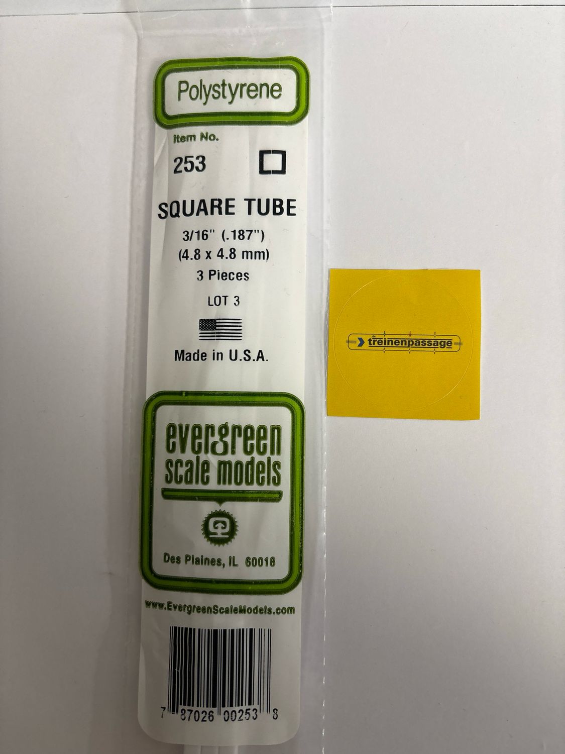 Evergreen 253 - Vierkante pijp - 4,75