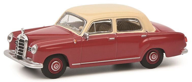 Schuco 1:64 - Mercedes Benz 180 D, rood/beige