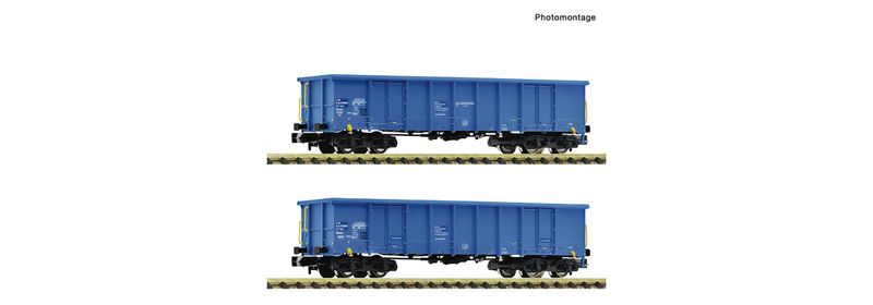 Fleischmann 6660095 - N | 2-tlg. Set: Offene Güterwagen, Einsteller