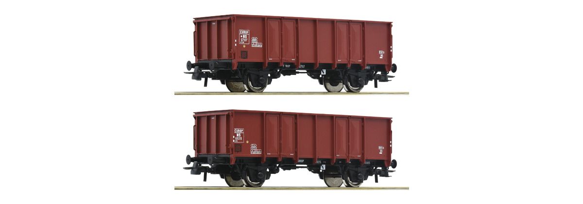 Roco 76136 - H0 | 2-tlg. Set: Offene Güterwagen, NS