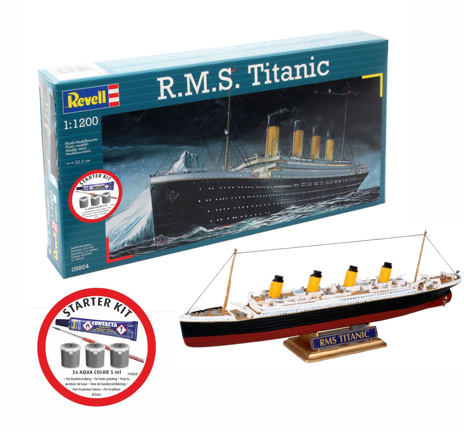 Revell 75804 - Starter Kit R.M.S. Titanic 1:1200