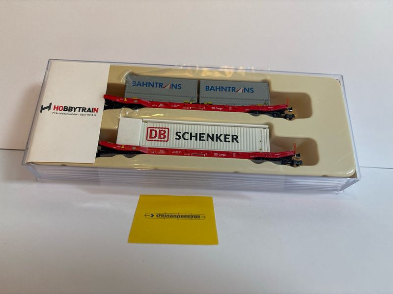 Hobbytrain H23760 - Containerwagon Sgkkms 698 DB Cargo Bahntrans/ DB Schenker  N