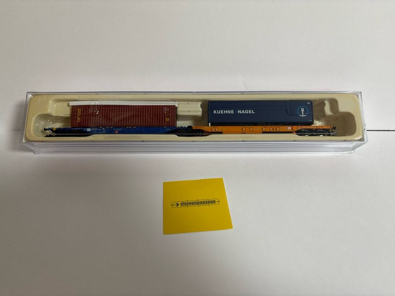 Hobbytrain H23750-7 - Containerdraagwagon Sdggmra 744 DB, "Kühne &amp; Nagel" N