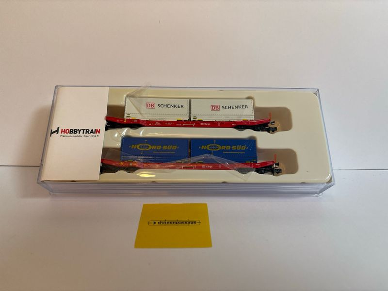 Hobbytrain H23761 - Containerwagon Sgkkms 698 DB Cargo Nord-Süd / DB Schenker  N