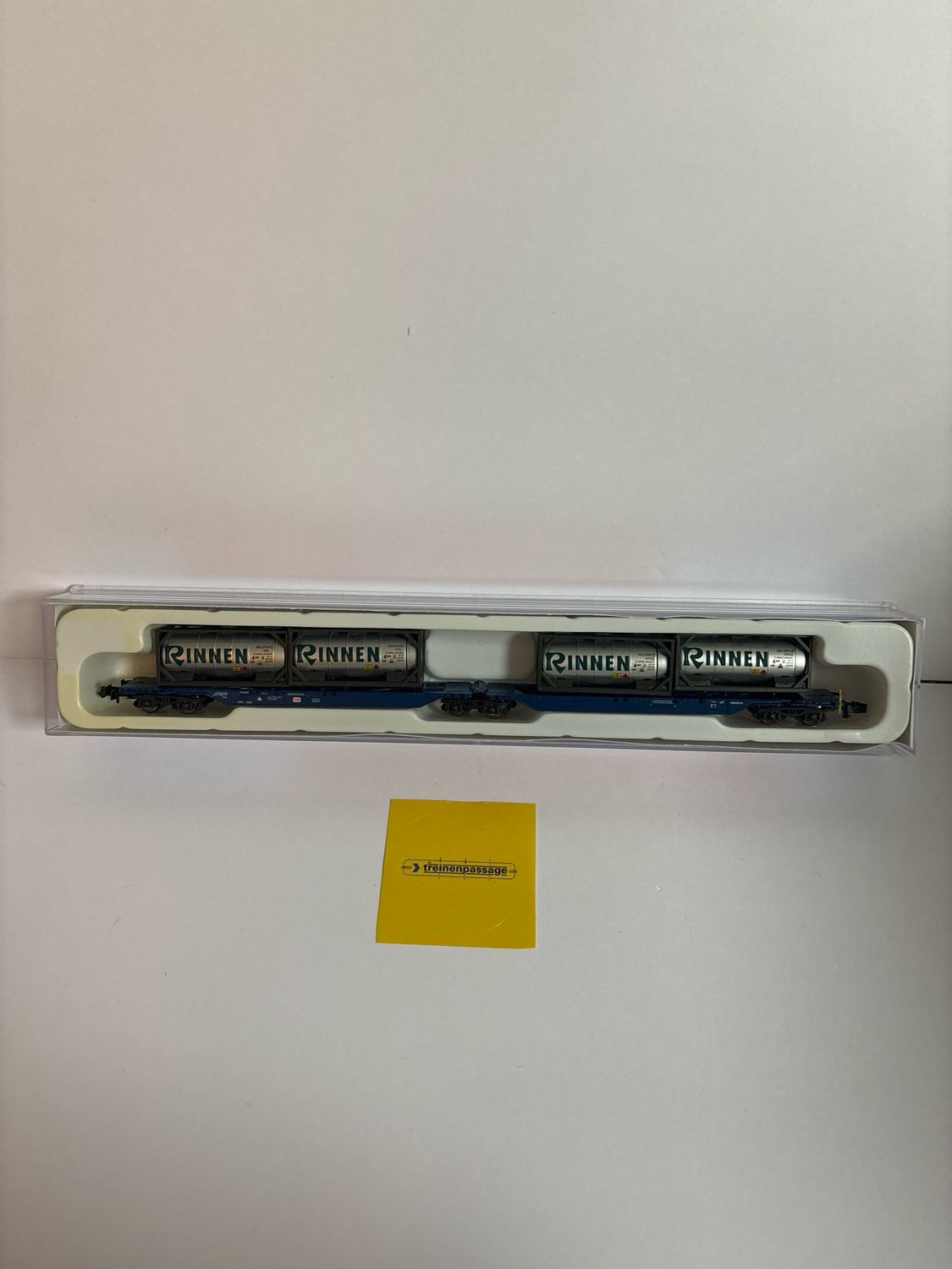 Hobbytrain H23715 - Containerdraagwagon SGGNOS 715, V DB, Rinnen N