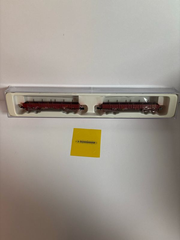 Hobbytrain H23865 - 4-asser Platte wagon Remms SNCF, V (set van 2)  N