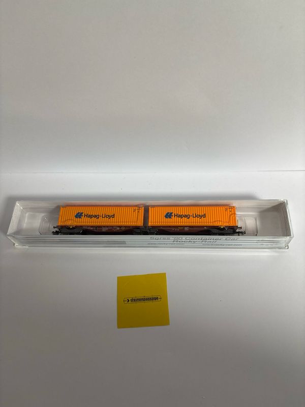 Rocky Rail RR60208 - Containerdraagwagons met 2x 40' container "Hapag-Lloyd" N