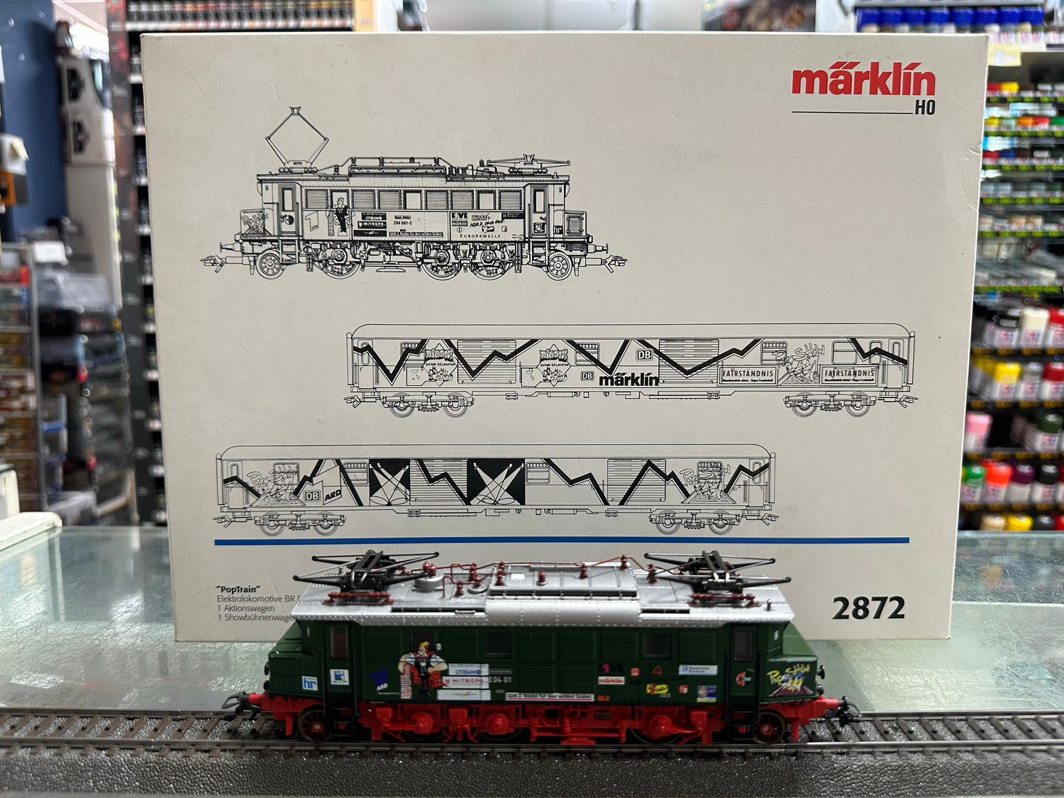 Märklin 2872 - Driedelige set, locomotief + 2 rijtuigen "Pop Train 1995" H0