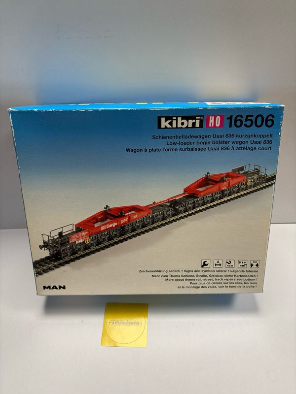 Kibri 16506 - 20-Axle Heavy-Duty Flatcar -  DB Cargo (red, white) Class  H0