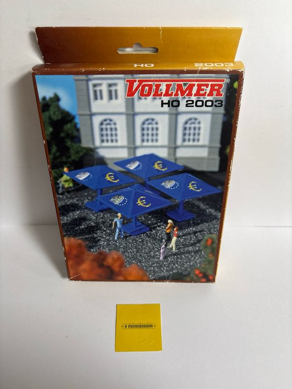 Vollmer 2003 - Parasollen met Euro teken (4 stuks) H0