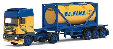 Herpa 1:87 - DAF 95 met tankcontainer‑oplegger "Bulkhaul"