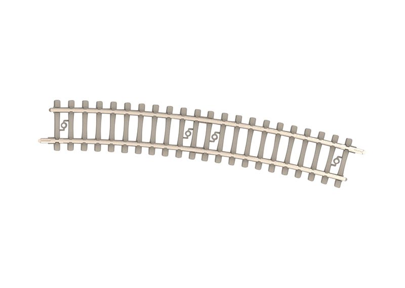 Minitrix 14527 - Gebogen spoor met betondwarsliggers, 362.6 mm