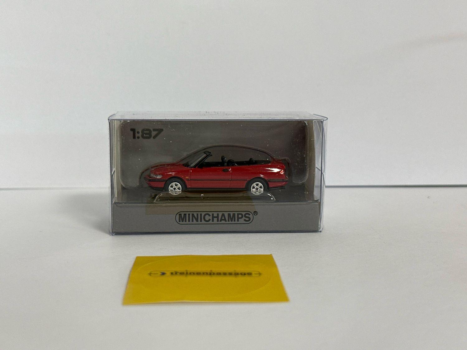 MINICHAMPS 1:87 - Saab 900 TURBO 16S (AERO) CABRIOLET 1987, rood