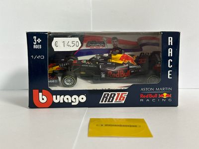 Bburago 1:43 - Red Bull RB16 #33 Max Verstappen 2020, winnaar Abu Dhabi