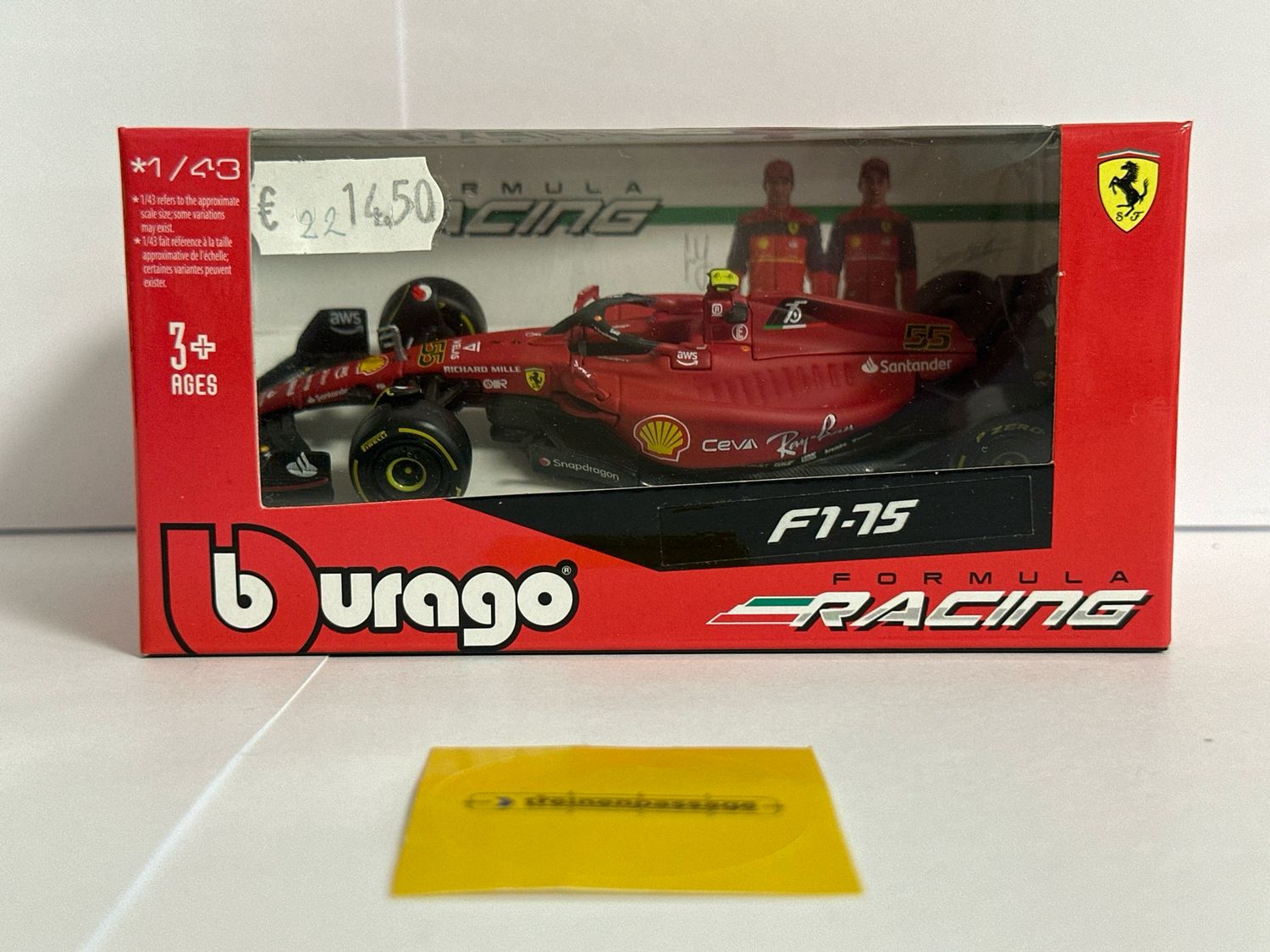 Bburago 1:43 - Ferrari F1-75 #55 C. Sainz 2022