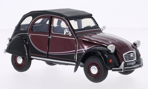 Welly 1:24 - Citroen 2CV 6 Charleston, dunkelrot/schwarz,