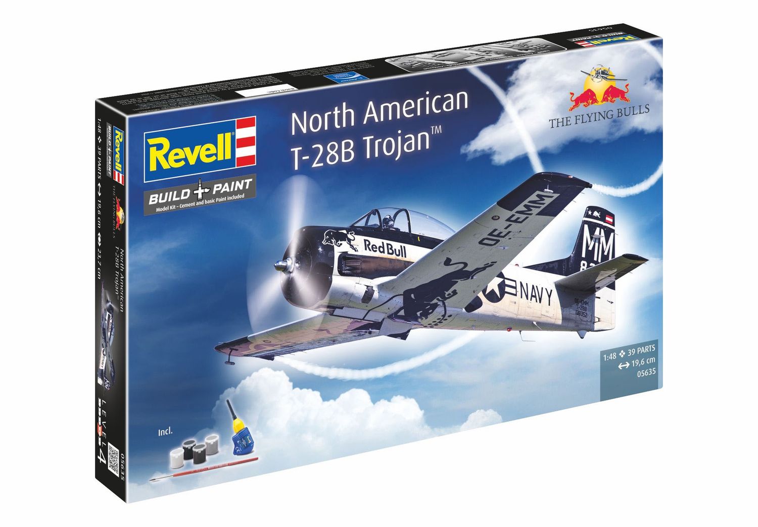 Revell 05635 -  Cadeauset Flying Bulls T-28B Trojan met basisaccessoires 1:48