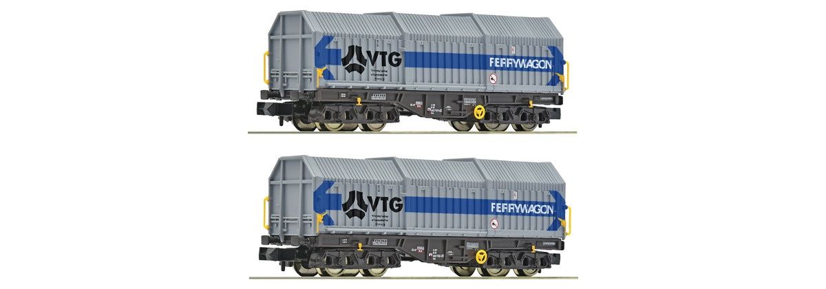 Fleischmann 6660080 - 2-tlg. Set: Teleskophaubenwagen, VTG, N