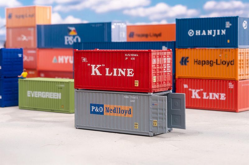 Faller 182006 - 20' Container K-LINE en P&amp;O H0