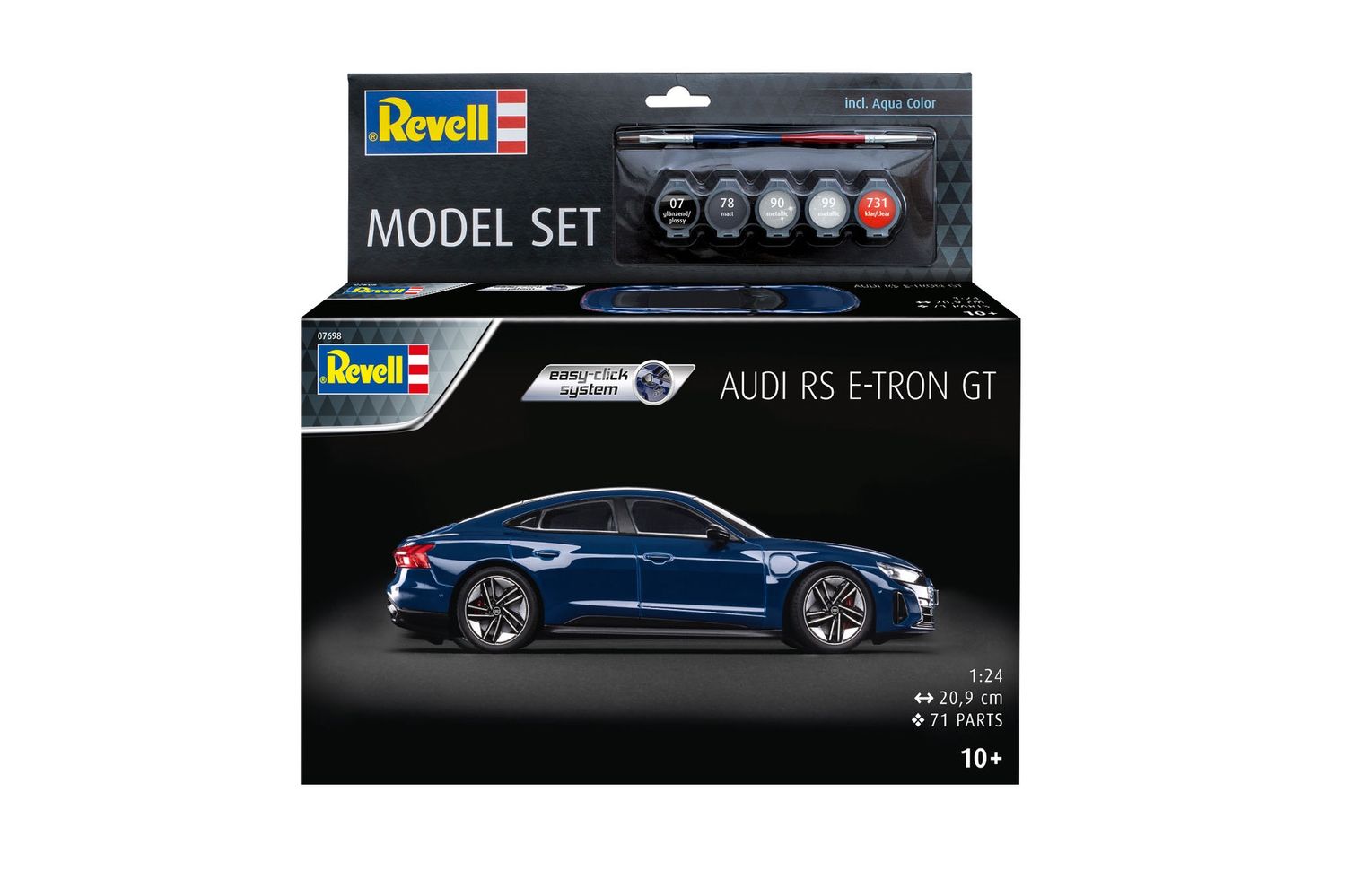 Revell 67698 - Audi RS E-tron GT, easy click (incl. basiskleuren) 1:24