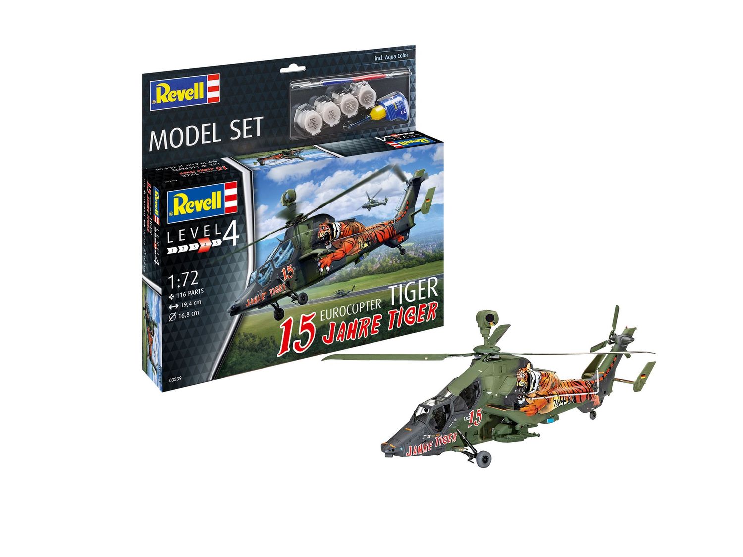 Revell 63839 - Eurocopter Tiger "15 Jahre Tiger, (inclusief verf en lijm) 1:72