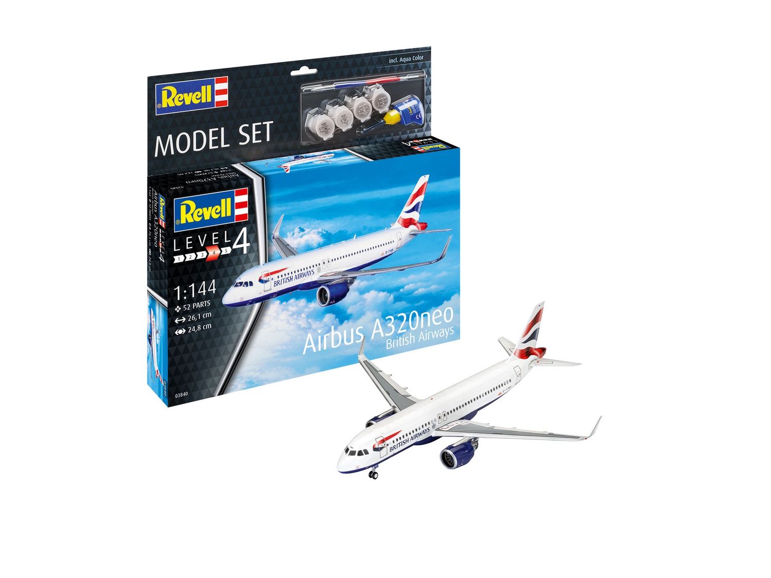 Revell 63840 - Airbus A320neo "British Airways" (inclusief verf en lijm) 1:144