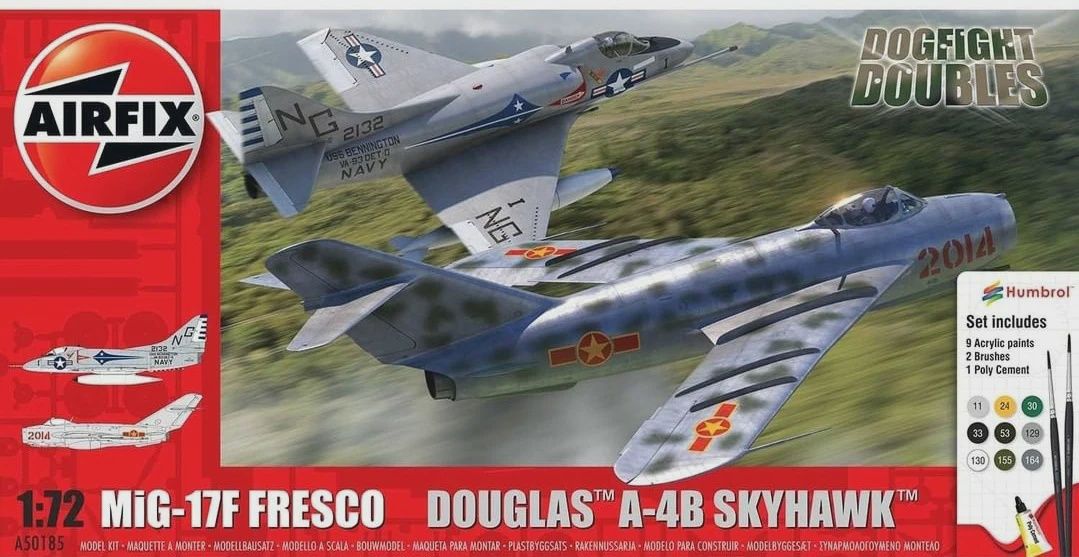 Airfix A50185 - MiG-17F Fresco &amp; Douglas A-4B Skyhawk (incl. verf en lijm) 1:72